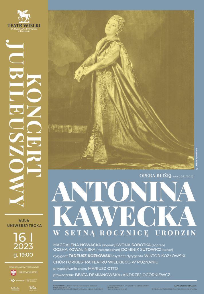 Baner promujący wydarzenie. Nazwa wydarzenia i zdjęcie artystki.