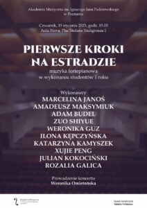 Baner promujący wydarzenie. Nazwa wydarzenia i lista artystów.