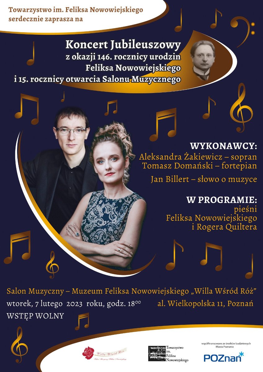 Baner promujący wydarzenie. Nazwa wydarzenia i zdjęcie artystów.