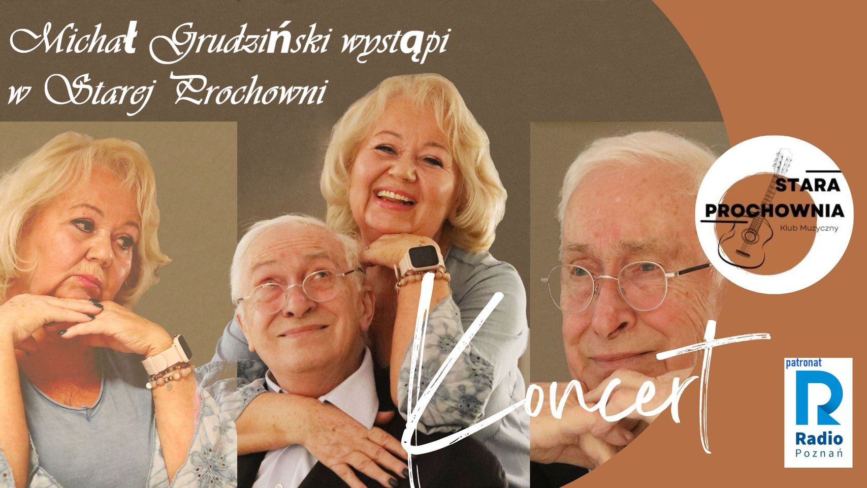 Baner promujący wydarzenie. Nazwa wydarzenia i zdjęcie artystów.