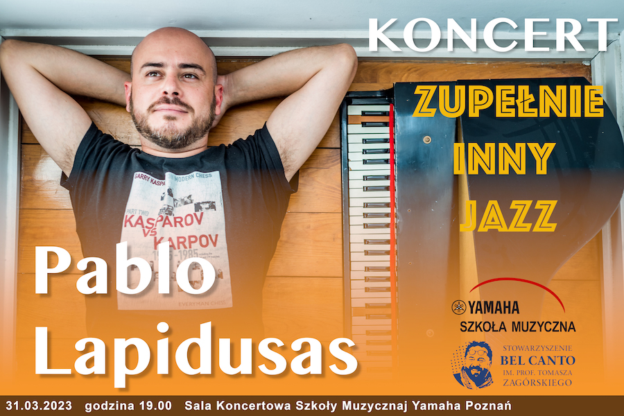 Baner promujący wydarzenie. Nazwa wydarzenia i zdjęcie artysty.