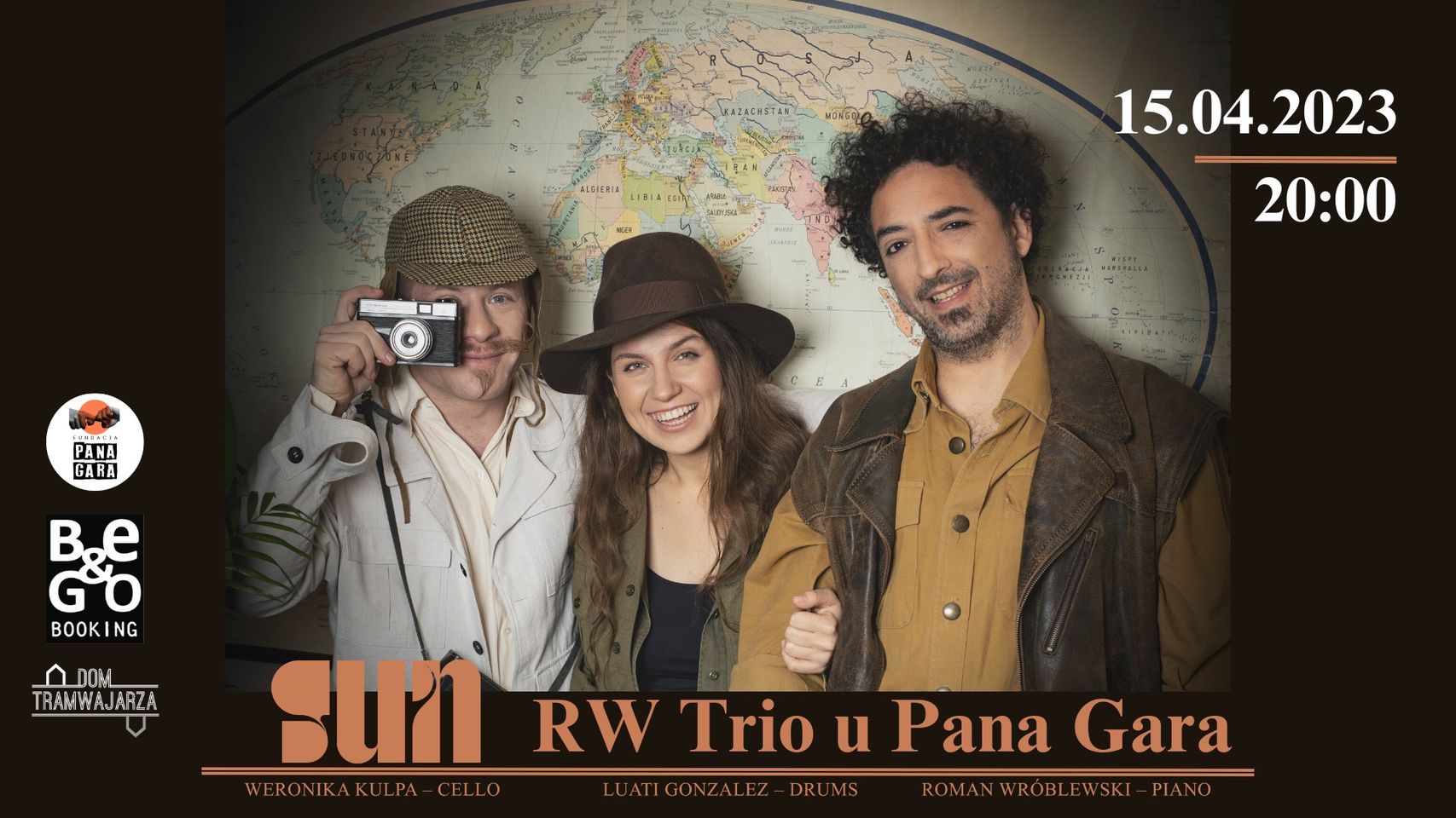 Baner promujący wydarzenie. Nazwa wydarzenia i zdjęcie artystów.