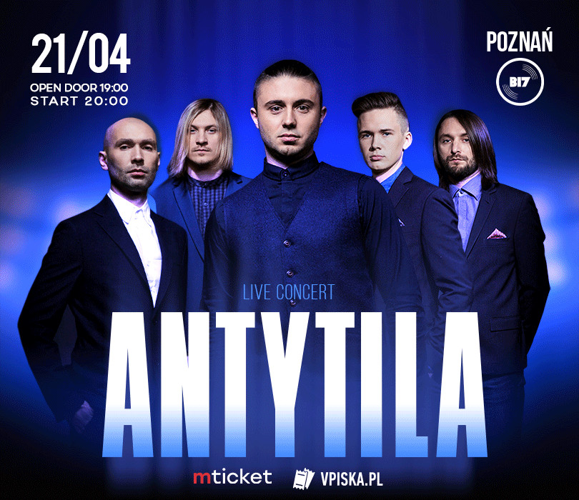 Baner promujący wydarzenie. Nazwa wydarzenia i zdjęcie artystów.