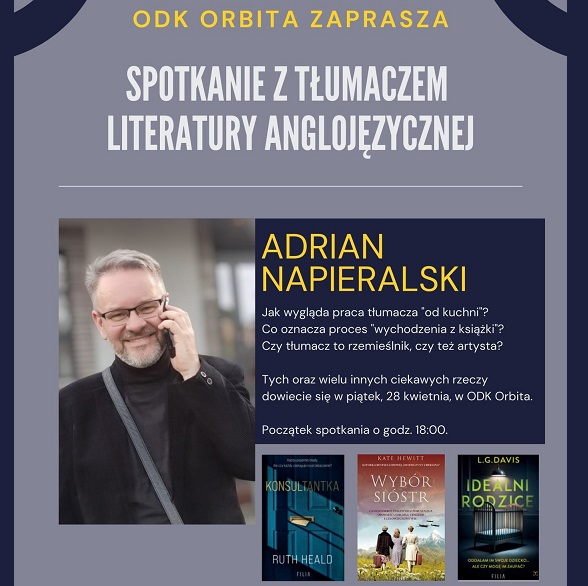 Baner promujący wydarzenie. Nazwa wydarzenia i zdjęcie artysty.