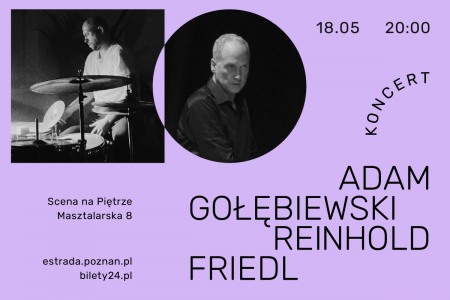 Baner promujący wydarzenie. Nazwa wydarzenia i zdjęcie artystów.