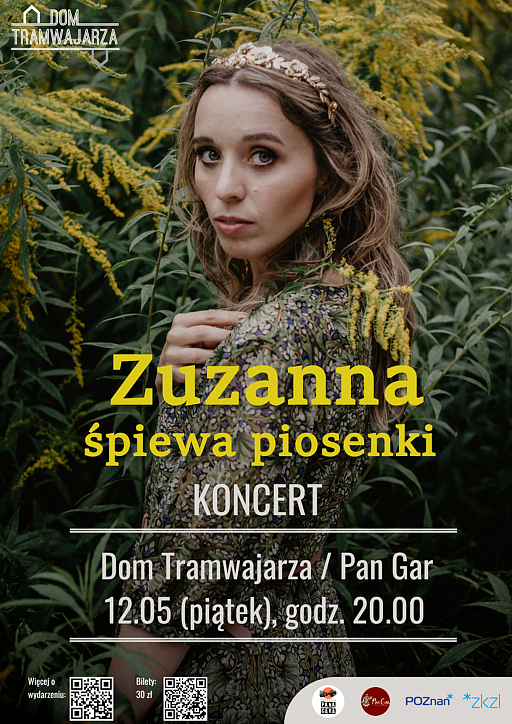 Baner promujący wydarzenie. Nazwa wydarzenia i zdjęcie artystki.