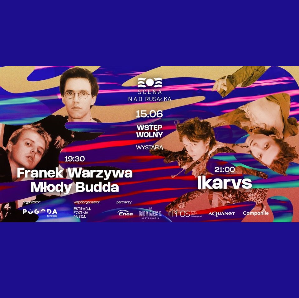 Baner promujący wydarzenie. Nazwa wydarzenia i zdjęcie artystów.