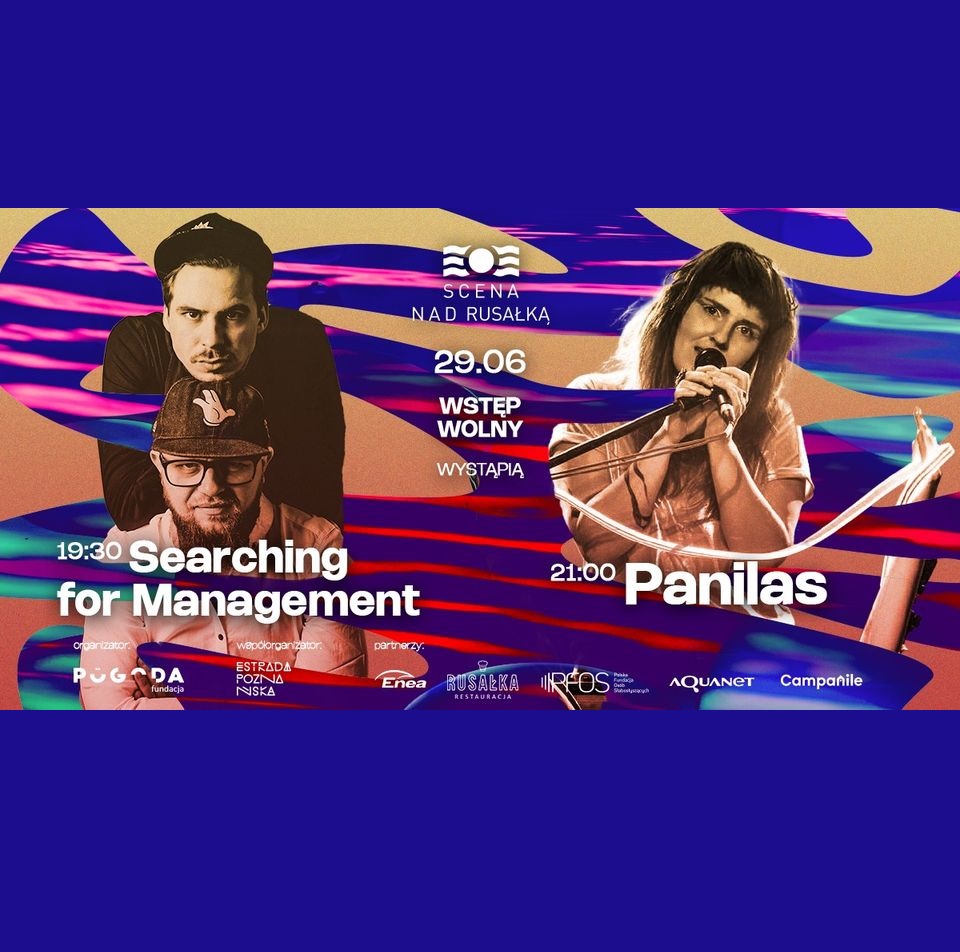 Baner promujący wydarzenie. Nazwa wydarzenia i zdjęcie artystów.