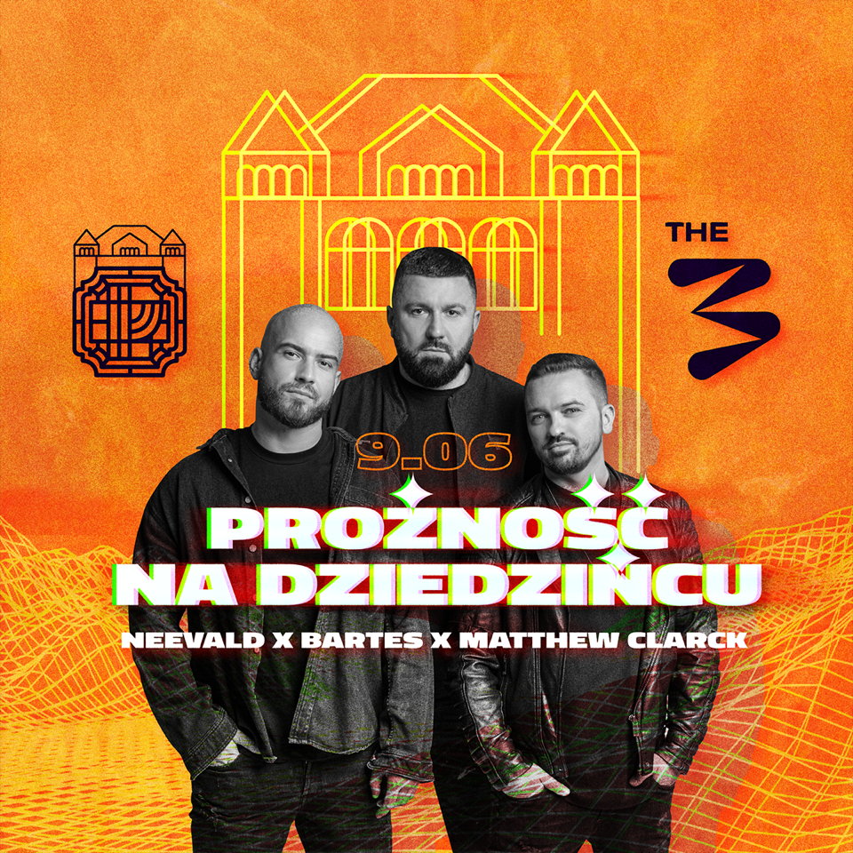 Baner promujący wydarzenie. Nazwa wydarzenia i zdjęcie artystów.