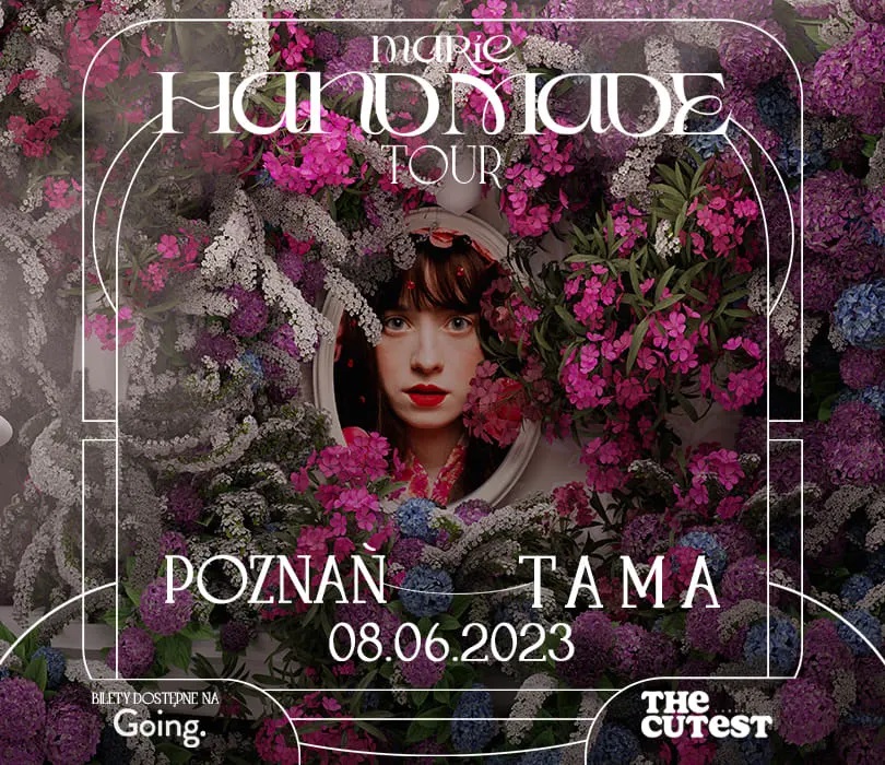 Baner promujący wydarzenie. Nazwa wydarzenia i zdjęcie artystki.