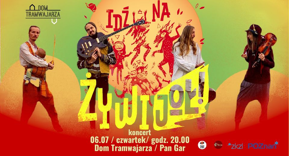 Baner promujący wydarzenie. Nazwa wydarzenia i zdjęcie artystów.