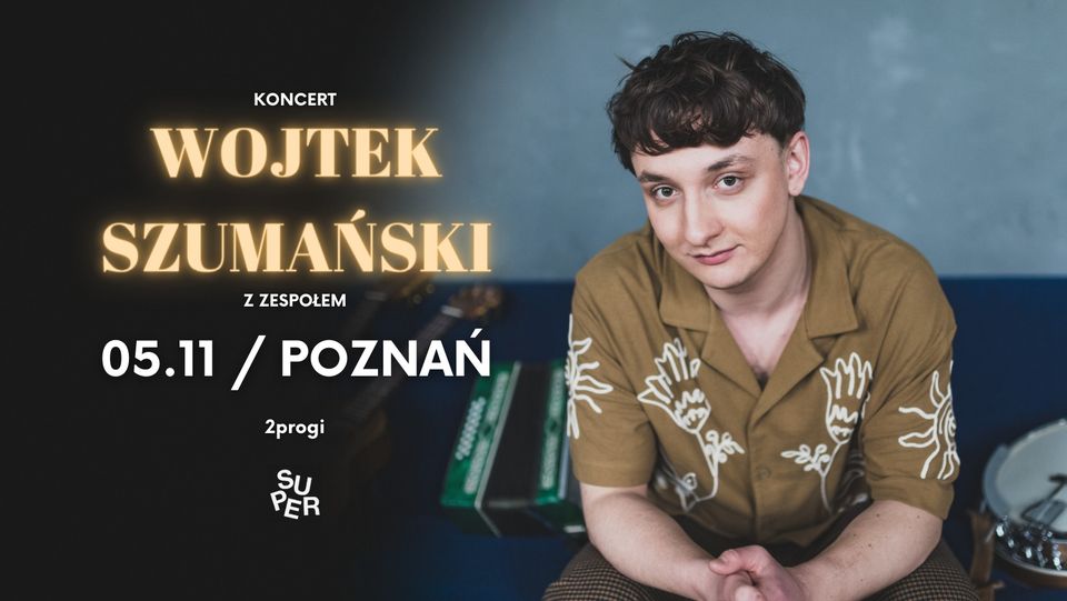 Baner promujący wydarzenie. Nazwa wydarzenia i zdjęcie artysty.