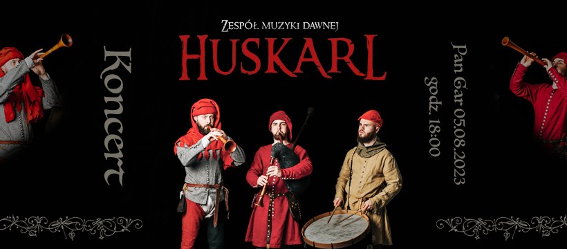 Baner promujący wydarzenie. Nazwa wydarzenia i zdjęcie artystów.