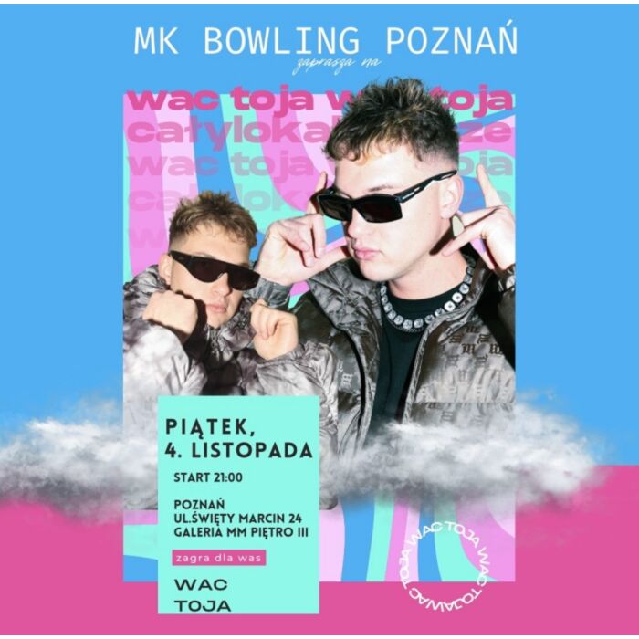 Baner promujący wydarzenie. Nazwa wydarzenia i zdjęcie artysty.