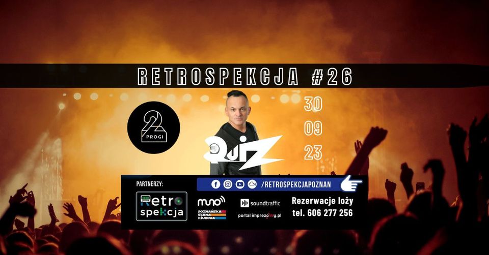 Baner promujący wydarzenie. Nazwa wydarzenia i zdjęcie artysty.