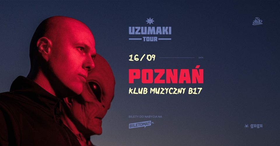 Baner promujący wydarzenie. Nazwa wydarzenia i zdjęcie artysty.