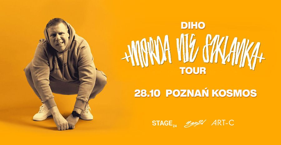 Baner promujący wydarzenie. Nazwa wydarzenia i zdjęcie artysty.