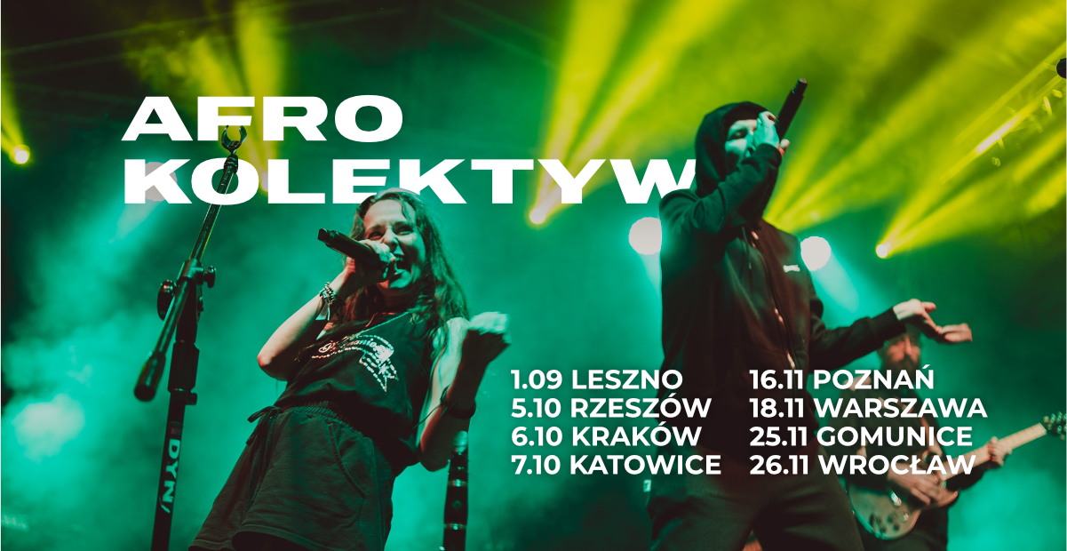 Baner promujący wydarzenie. Nazwa wydarzenia i zdjęcie artystów.