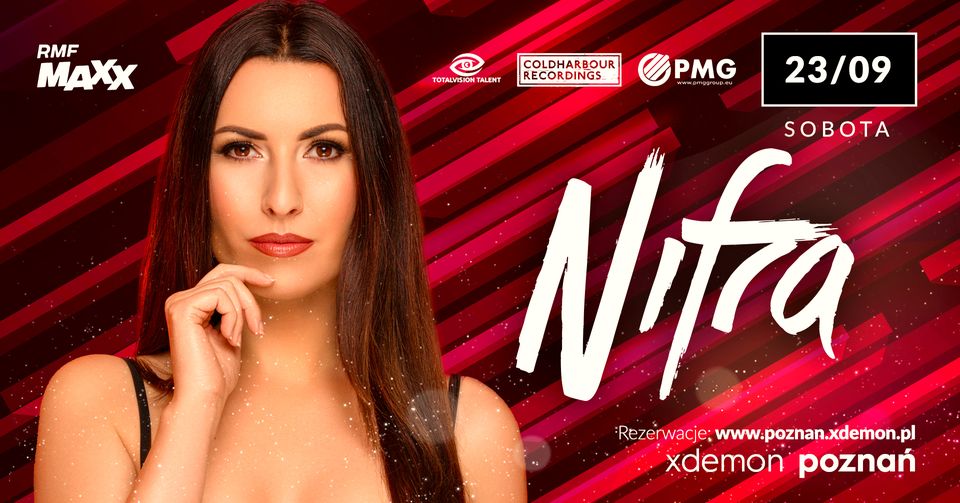 Baner promujący wydarzenie. Nazwa wydarzenia i zdjęcie artystki.