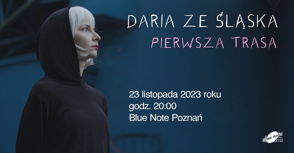 Baner promujący wydarzenie. Nazwa wydarzenia i zdjęcie artystki.