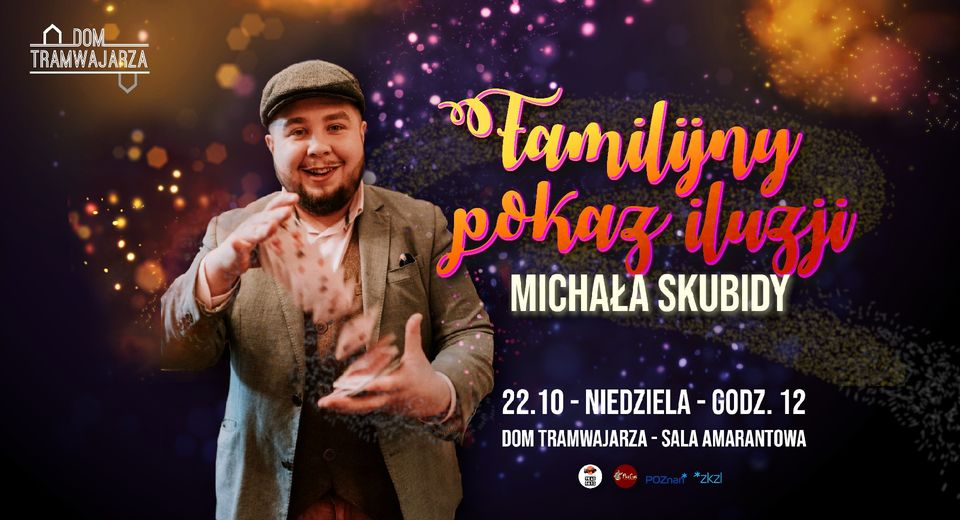 Baner promujący wydarzenie. Nazwa wydarzenia i zdjęcie artysty.