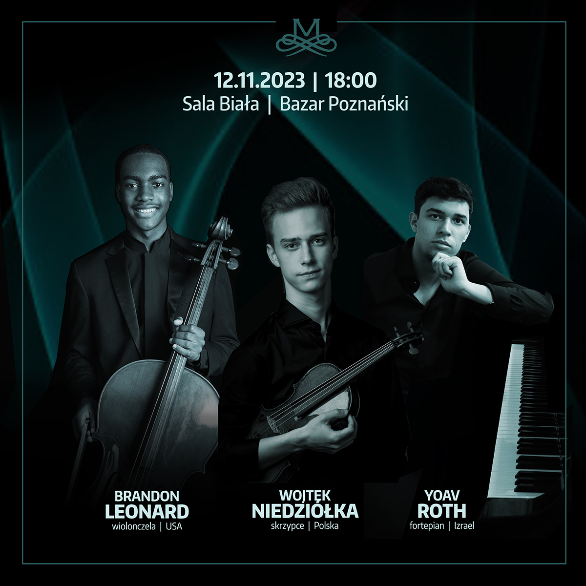 Baner promujący wydarzenie. Nazwa wydarzenia i zdjęcie artystów.