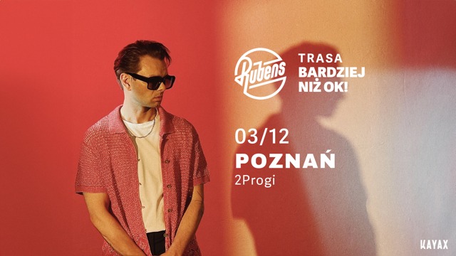 Baner promujący wydarzenie. Nazwa wydarzenia i zdjęcie artysty.