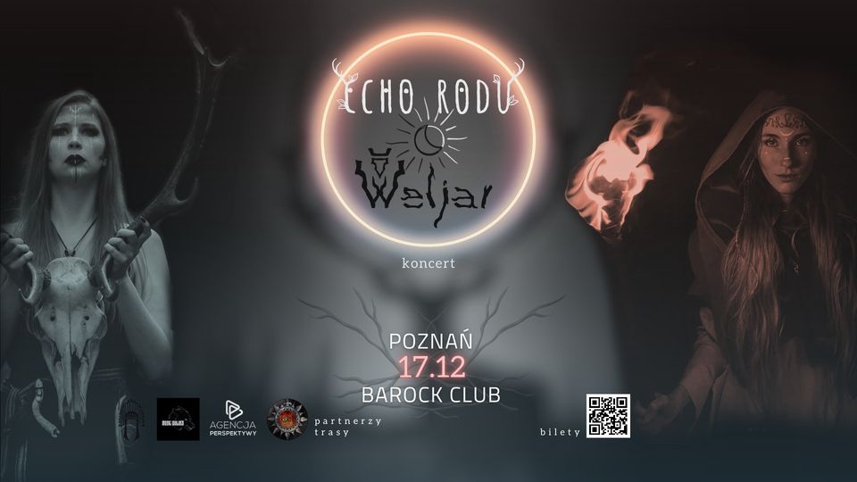 Baner promujący wydarzenie. Nazwa wydarzenia i zdjęcie artystów.