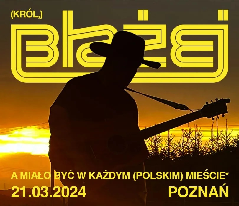 Baner promujący wydarzenie. Nazwa wydarzenia i zdjęcie artysty.