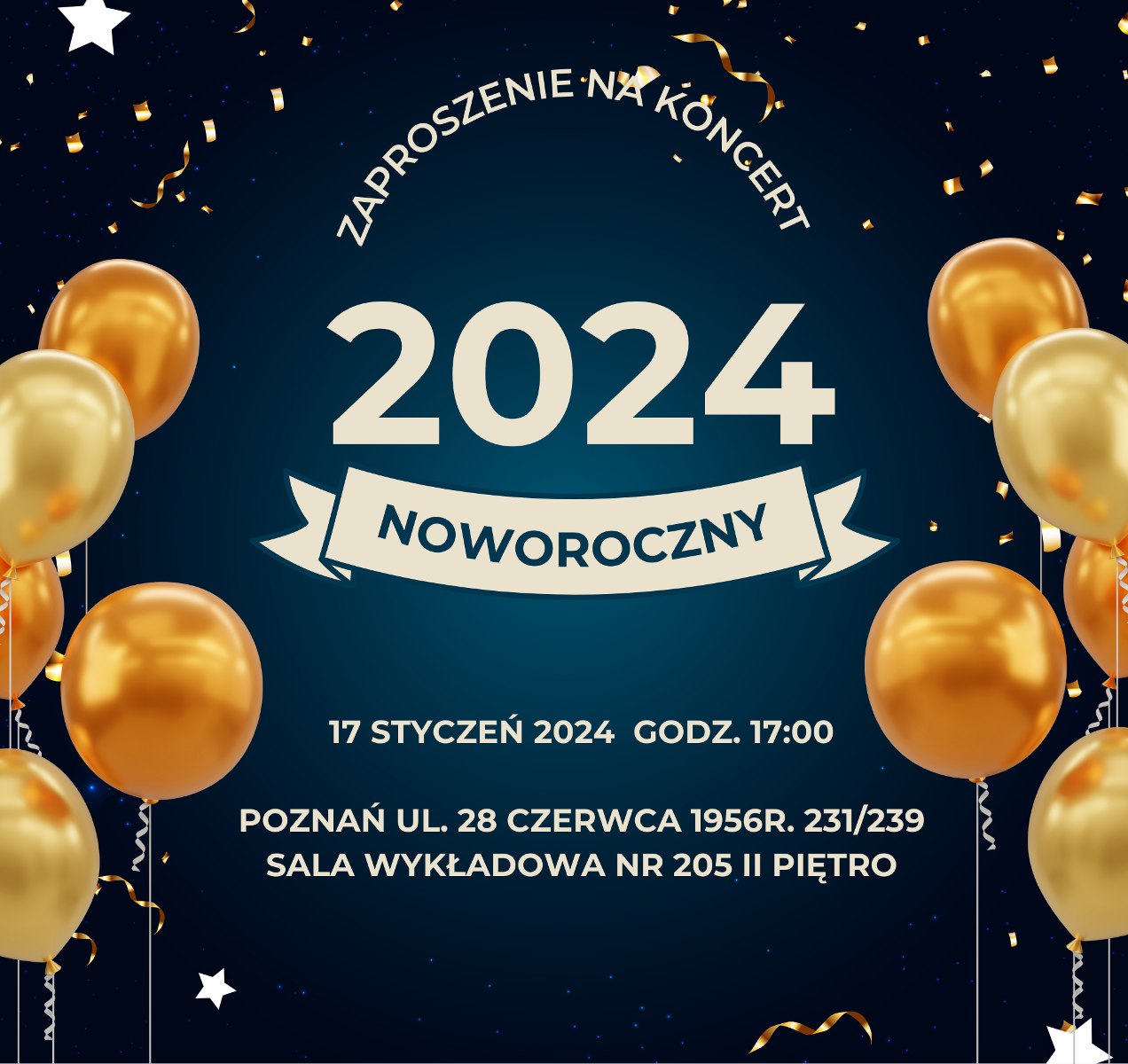 Baner promujący wydarzenie. Nazwa wydarzenia i data.
