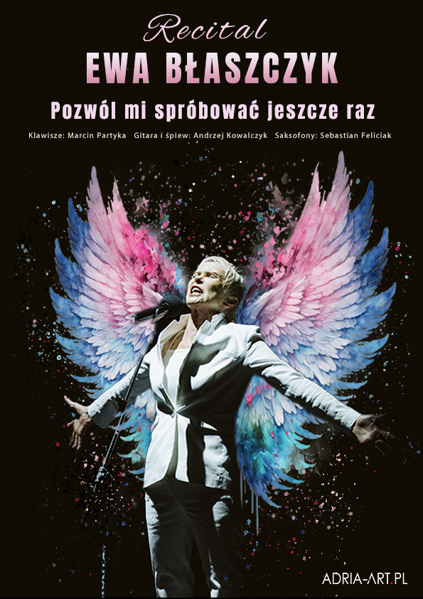 Baner promujący wydarzenie. Nazwa wydarzenia i zdjęcie artystki.