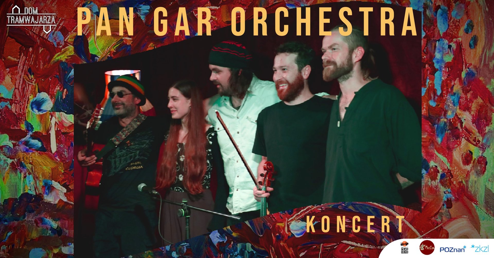 Baner promujący wydarzenie. Nazwa wydarzenia i zdjęcie artystów.