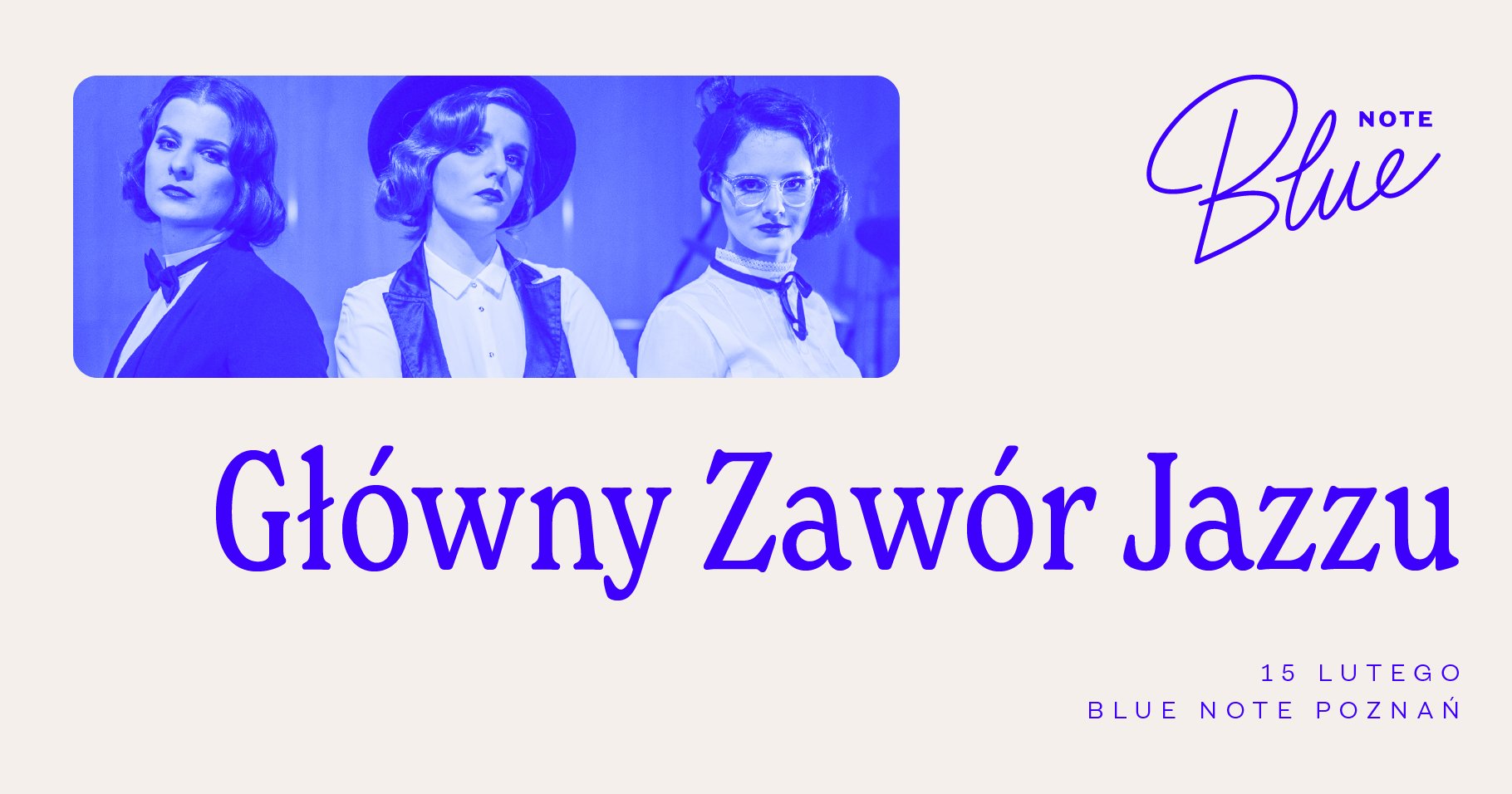 Baner promujący wydarzenie. Nazwa wydarzenia i zdjęcie artystów.