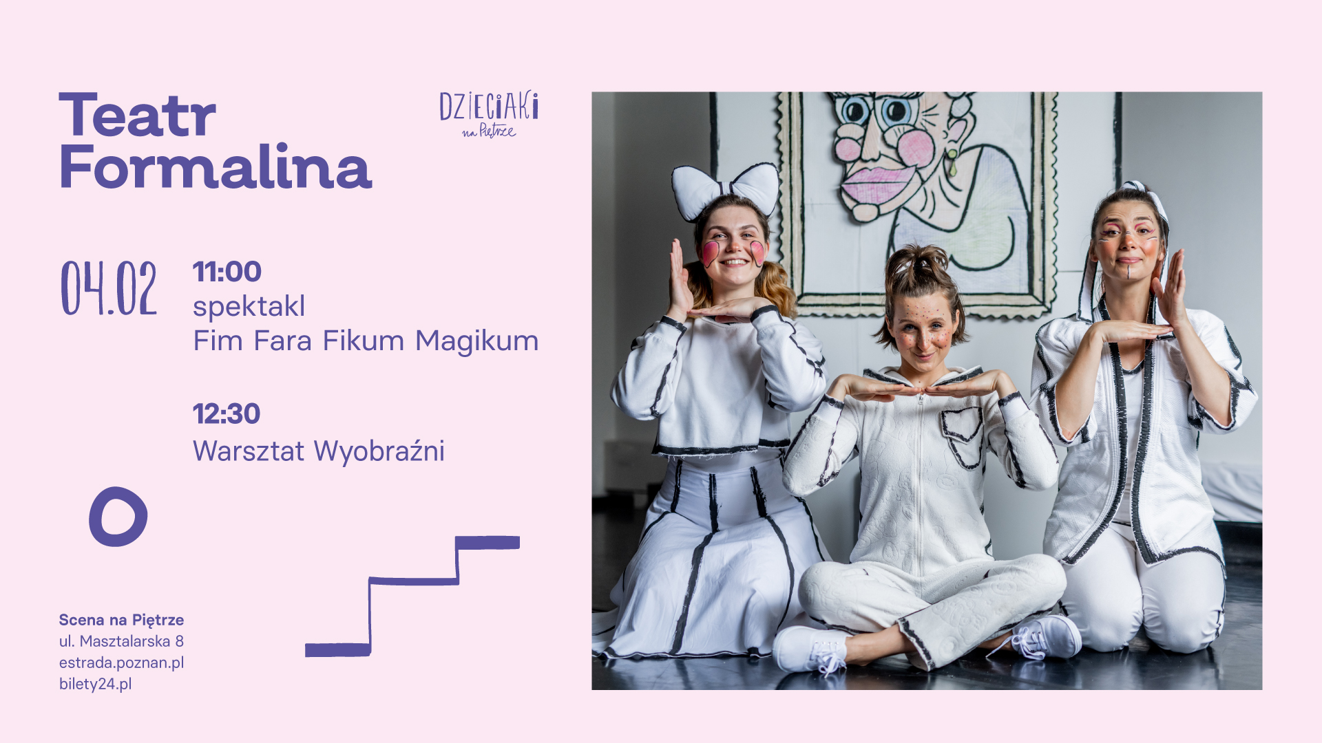 Baner promujący wydarzenie. Nazwa wydarzenia i zdjęcie artystów.