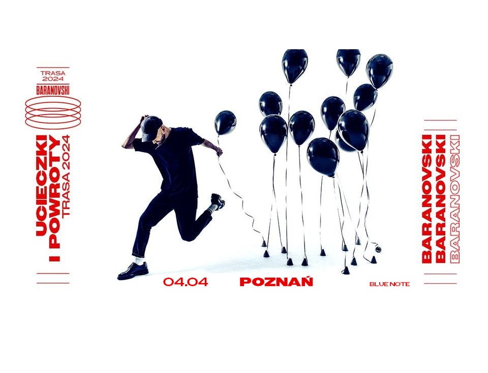 Baner promujący wydarzenie. Nazwa wydarzenia i zdjęcie artysty.