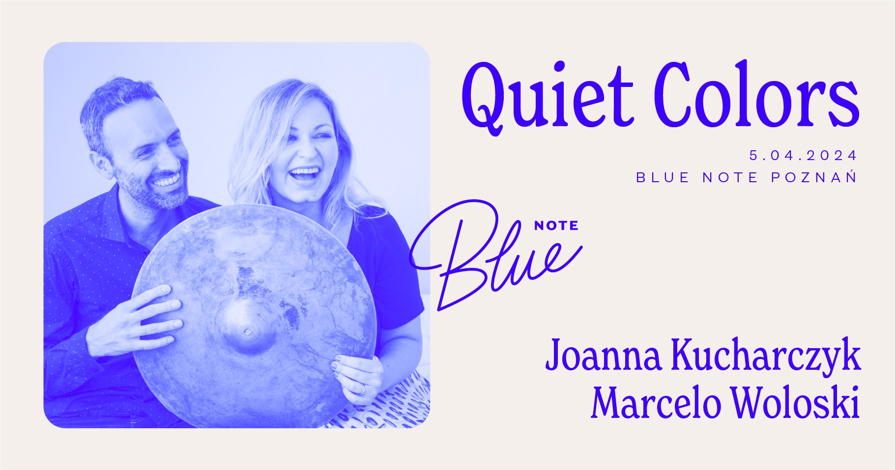 Baner promujący wydarzenie. Nazwa wydarzenia i zdjęcie artystów.