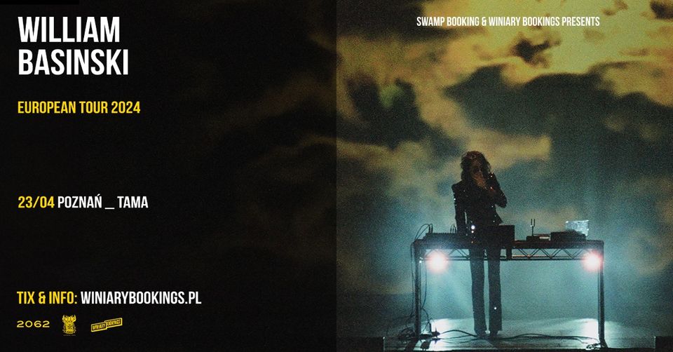 Baner promujący wydarzenie. Nazwa wydarzenia i zdjęcie artysty.