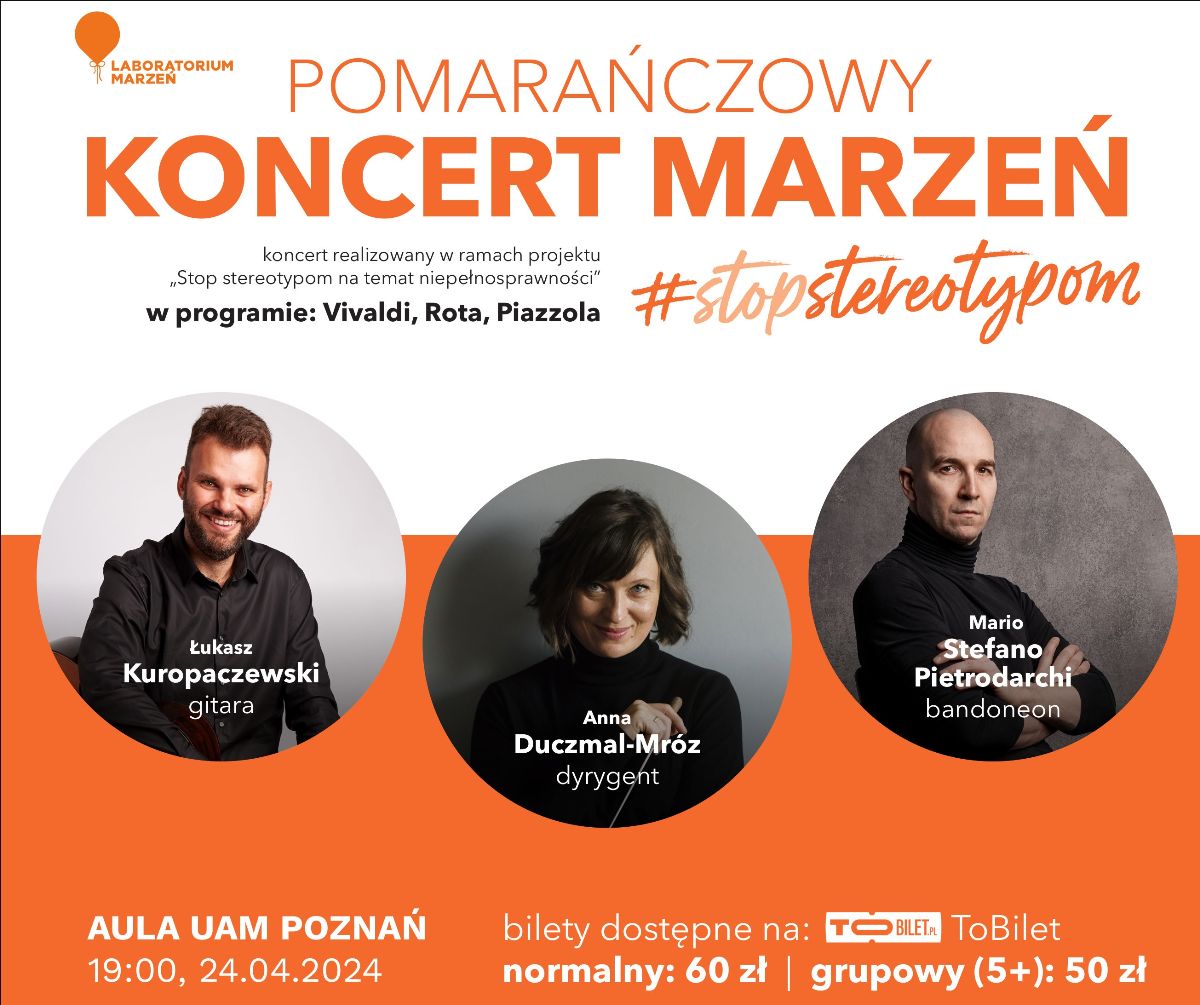 Baner promujący wydarzenie. Nazwa wydarzenia i zdjęcie artystów.