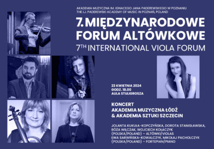 Baner promujący wydarzenie. Nazwa wydarzenia, data i zdjęcie Artystów.