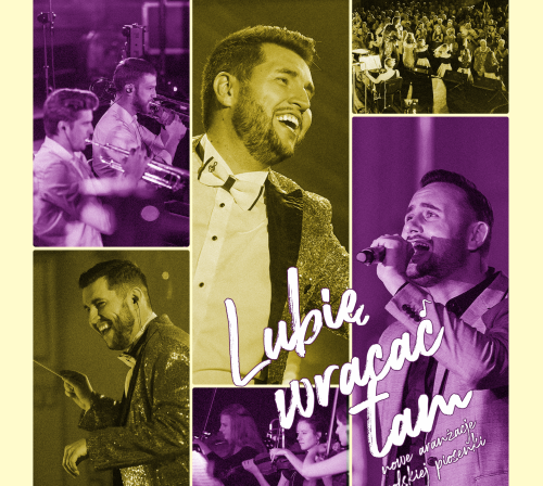 Baner promujący wydarzenie. Nazwa wydarzenia i zdjęcie artystów.