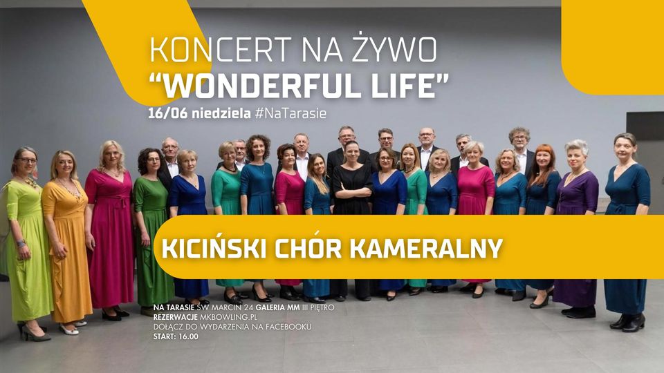 Baner promujący wydarzenie. Nazwa wydarzenia i zdjęcie artystów.