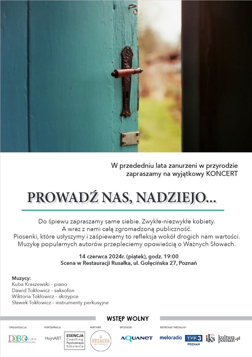 Baner promujący wydarzenie. Nazwa wydarzenia i data.