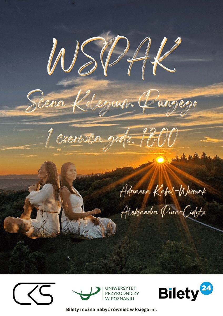 Baner promujący wydarzenie. Nazwa wydarzenia, data i zdjęcie Artystek.