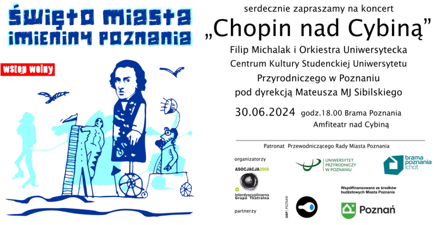Baner promujący wydarzenie. Nazwa wydarzenia i data.