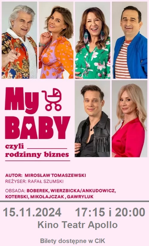 Baner promujący wydarzenie. Nazwa wydarzenia, data i zdjęcie Artystów.