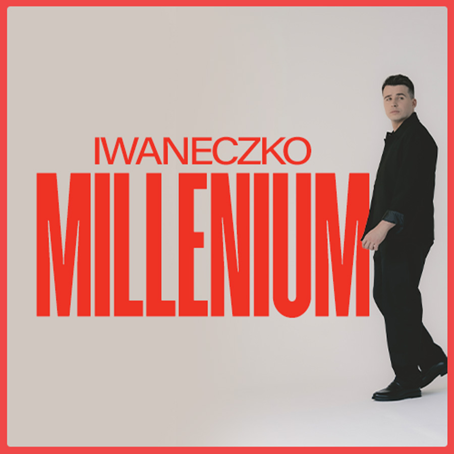 Baner promujący wydarzenie. Nazwa wydarzenia i zdjęcie artysty.