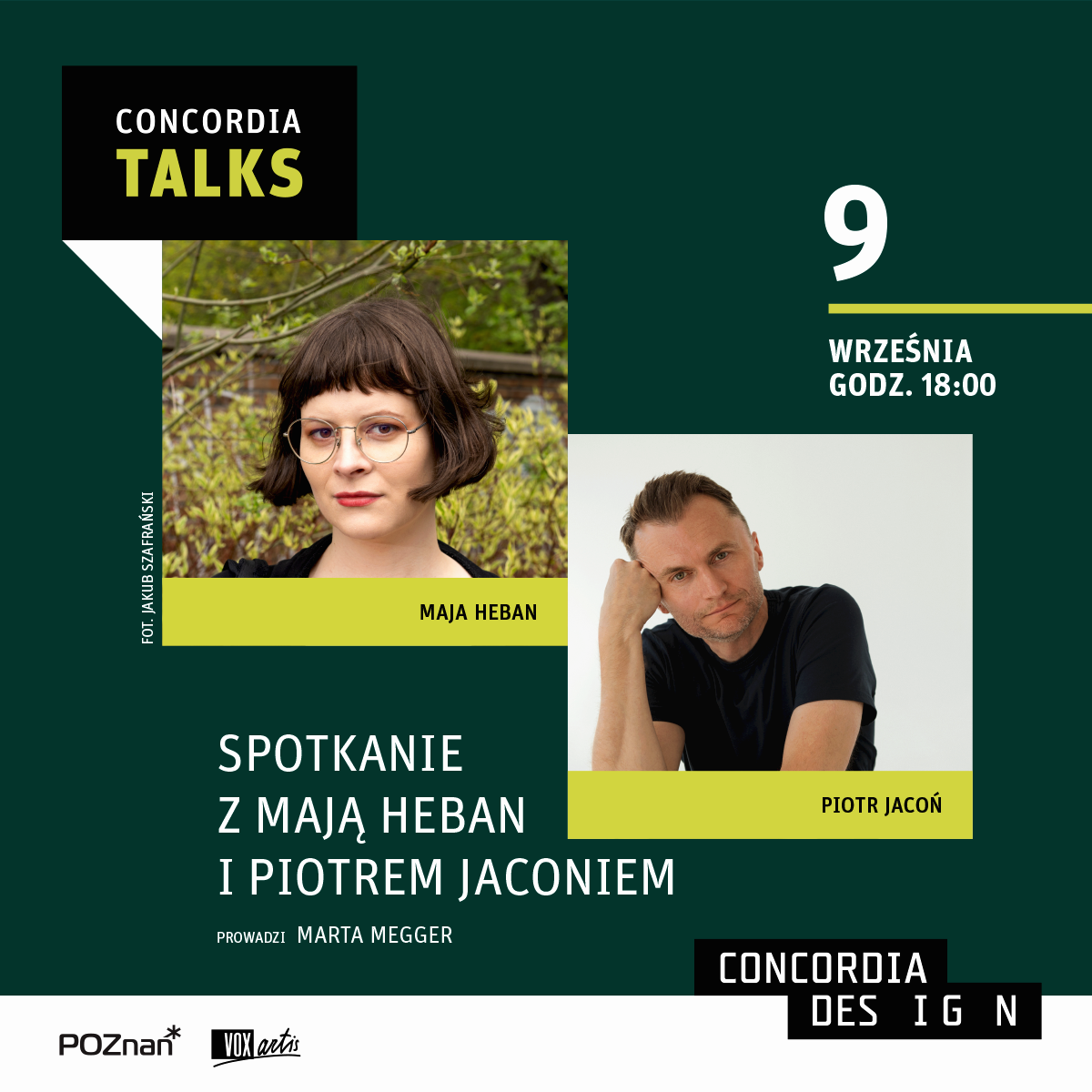 Baner promujący wydarzenie. Nazwa wydarzenia, data i zdjęcie Artystów.