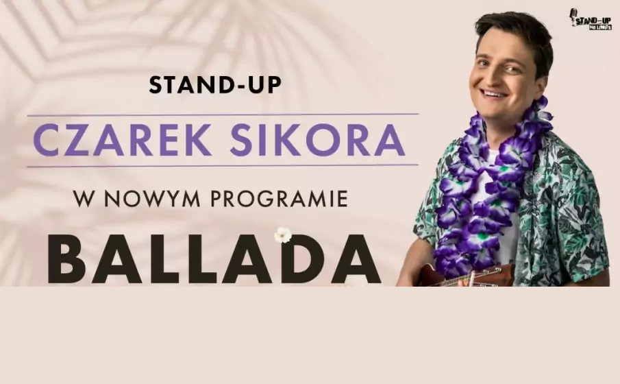 Baner promujący wydarzenie. Nazwa wydarzenia i zdjęcie artysty.