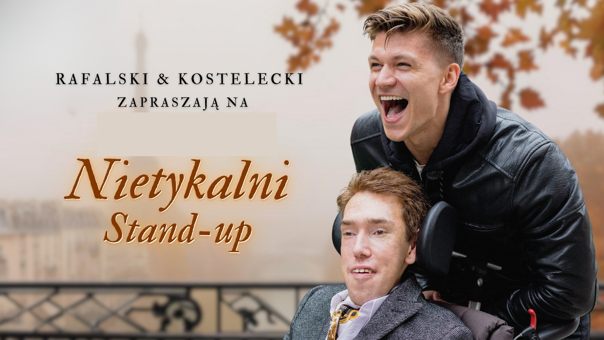 Baner promujący wydarzenie. Nazwa wydarzenia i zdjęcie artystów.