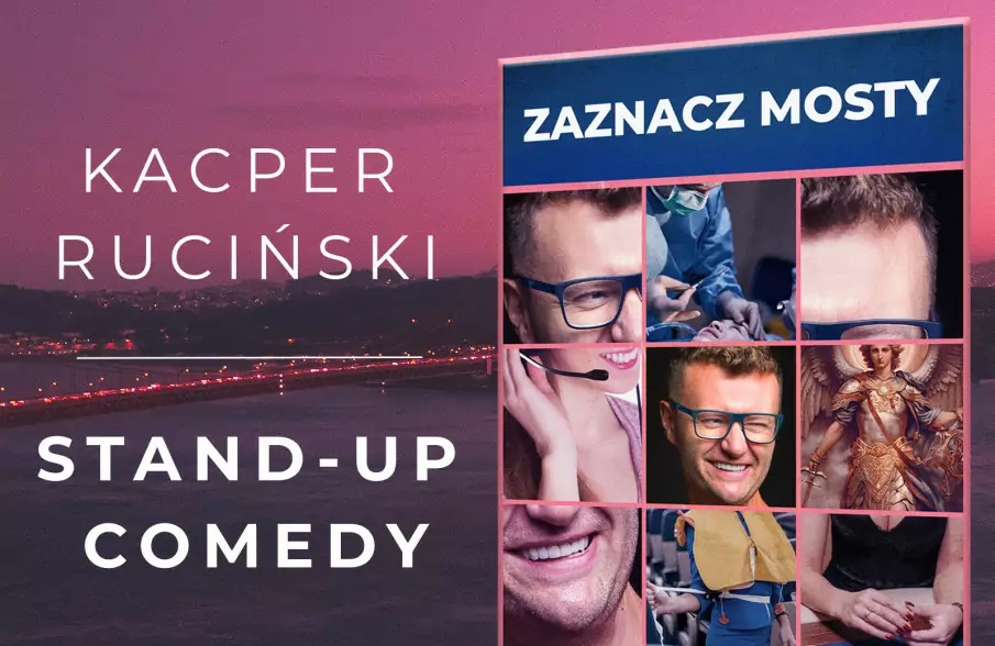 Baner promujący wydarzenie. Nazwa wydarzenia i zdjęcie artysty.